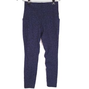 Athleta Salutation Stash Pocket Gravel Tight S Blue Black Print